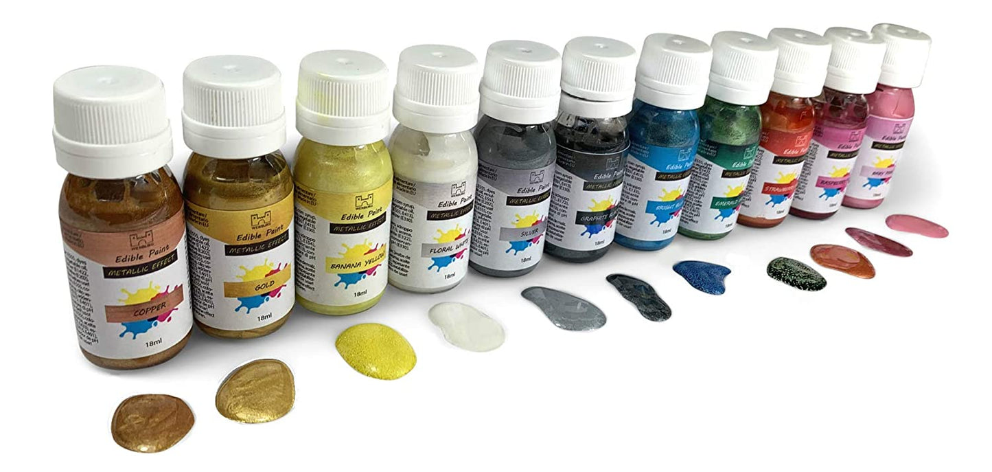 Wenburg food coloring, metallic, 18ml.