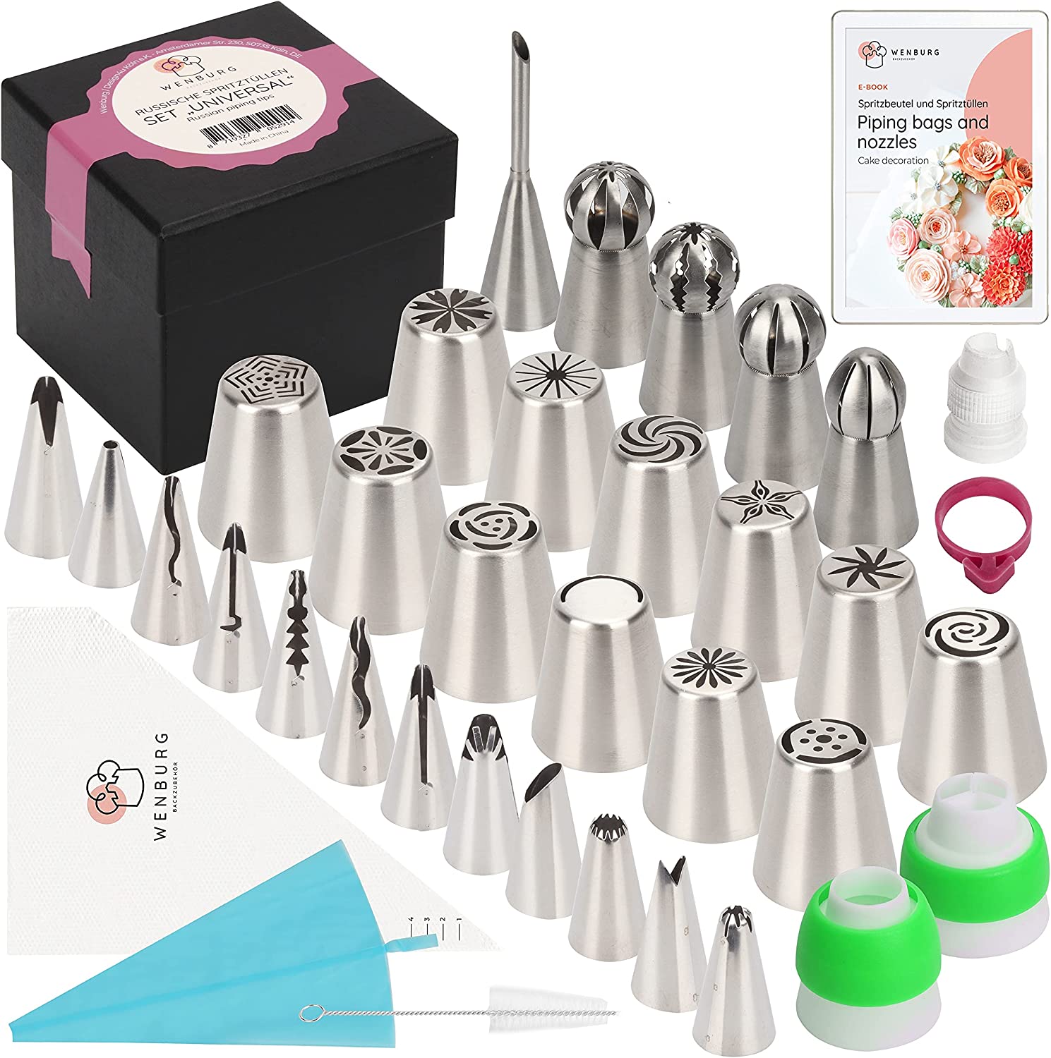 Decorating Professional Piping Nozzle Sets Piping Tips 15-Piece