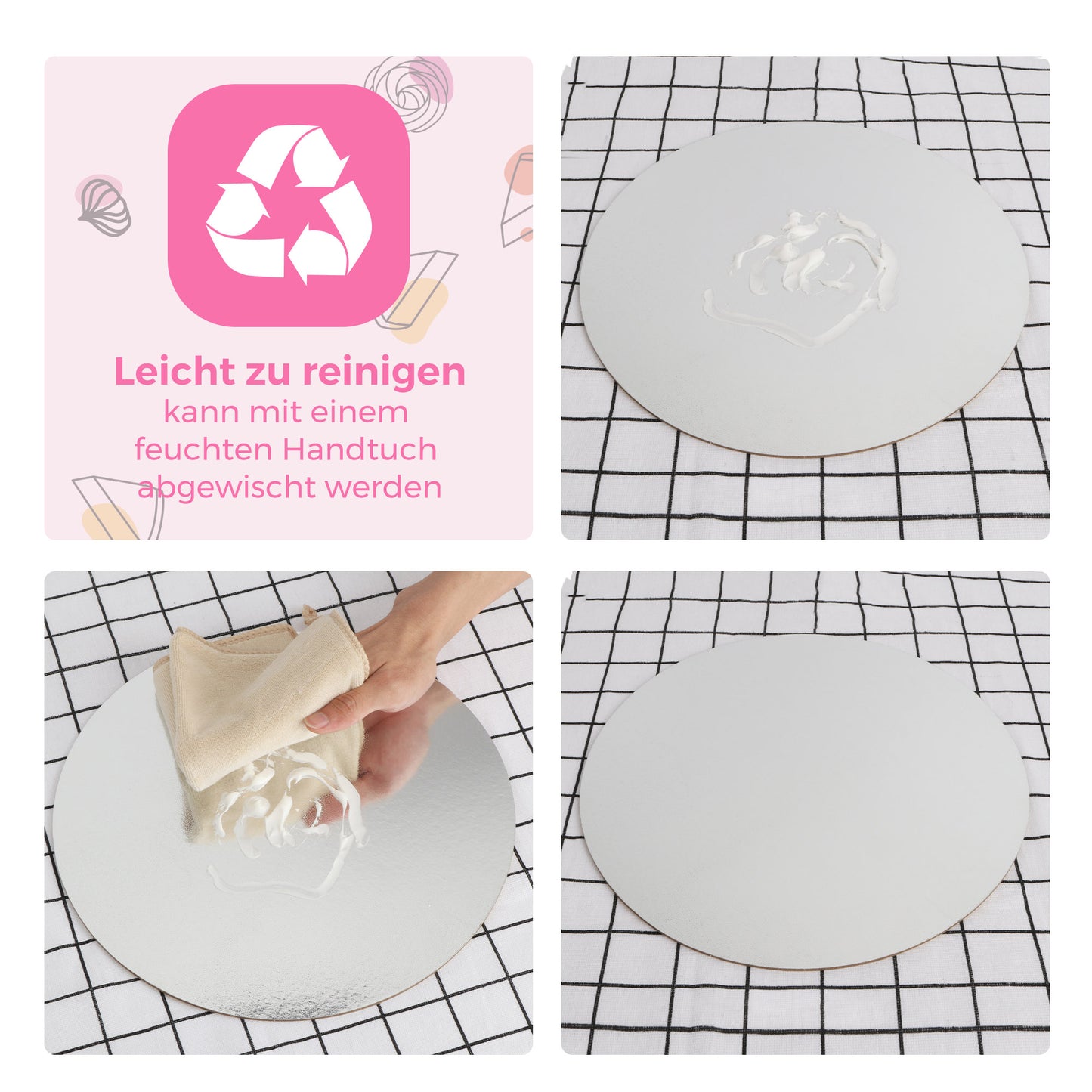 Wenburg Premium Cake Board Set, 4 Tortenunterlagen